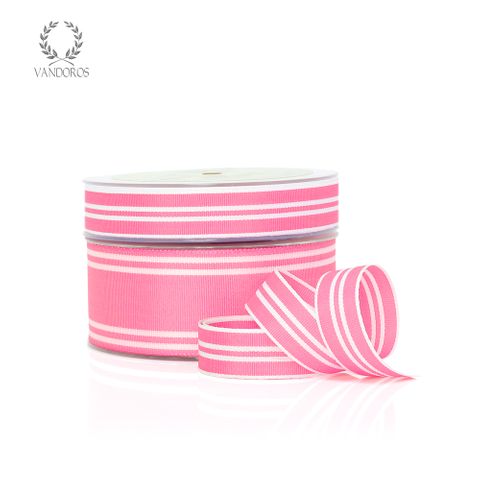 RETRO GROSGRAIN LIGHT PINK/WHITE