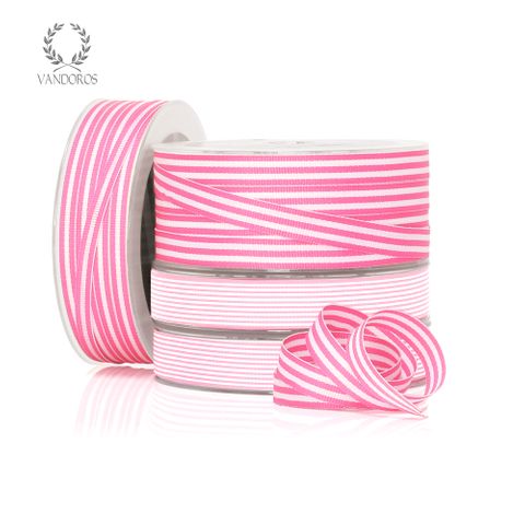 CANDY GROSGRAIN LIGHT PINK/WHITE