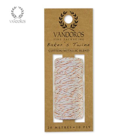 BAKER'S TWINE 20M ROLL METALLIC COPPER