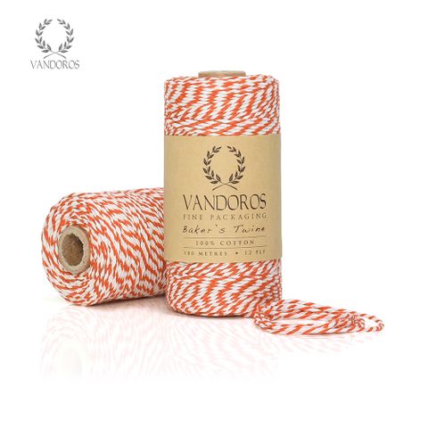 BAKER'S TWINE ORANGE/WHITE