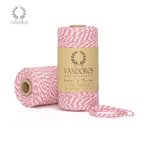 Baker's Twine - Pink & White Stripe