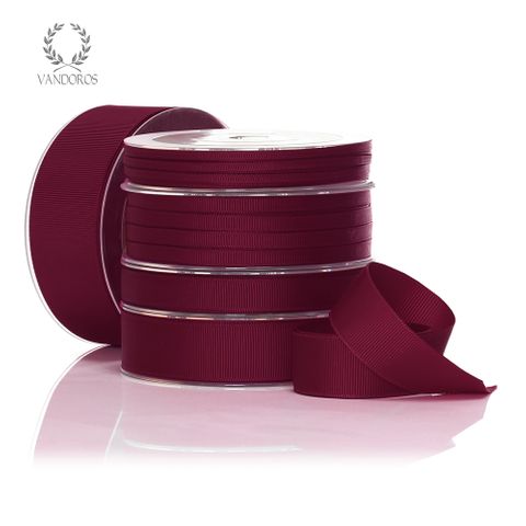 MONO GROSGRAIN BURGUNDY