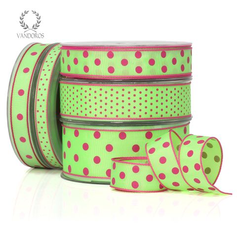 LADYBIRD LIME/FUCHSIA DOTS