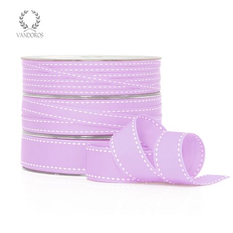 GROSGRAIN STITCH LAVENDER/WHITE