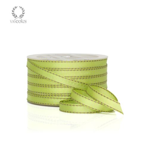 JULIE GROSGRAIN STITCH CHARTREUSE/LATTE