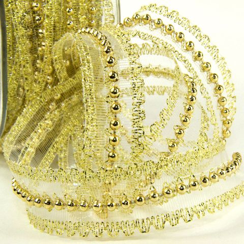 DW-6641-GD GOLD/GOLD BEADS/MESH