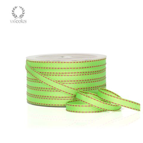 JULIE GROSGRAIN STITCH LIME/FUCHSIA