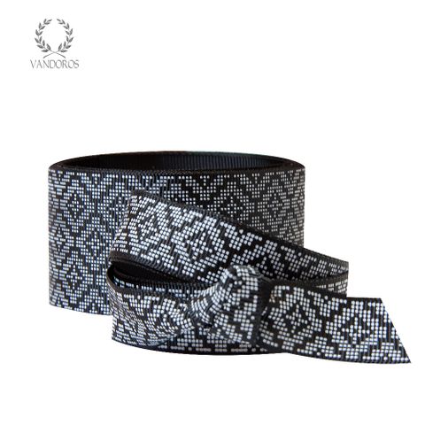 KASBAH GROSGRAIN BLACK/WHITE