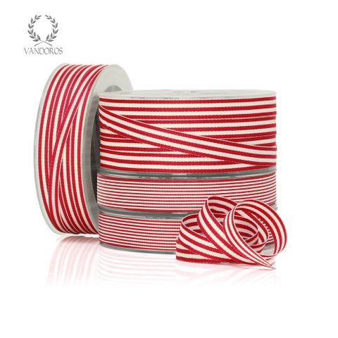 CANDY GROSGRAIN RED/WHITE