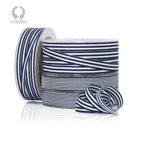 CANDY GROSGRAIN NAVY/WHITE