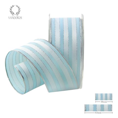 ROYAL TAFFETA WIDE STRIPE LIGHT BLUE/WHITE