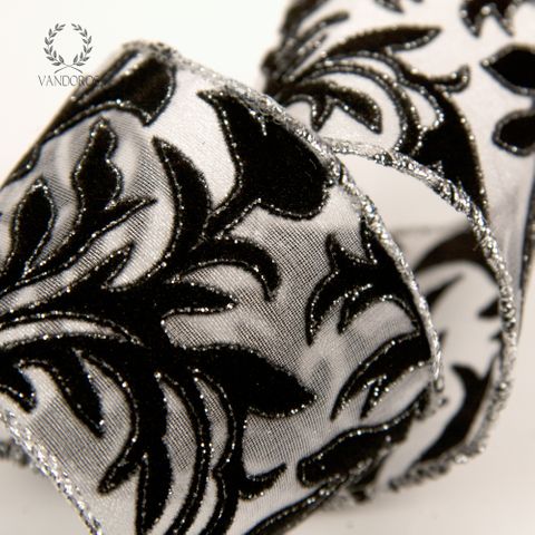 YZ241-C108 VELVET ACANTHUS BLACK/SILVER