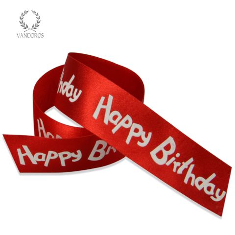 8411-05W-207 RED HAPPY BIRTHDAY