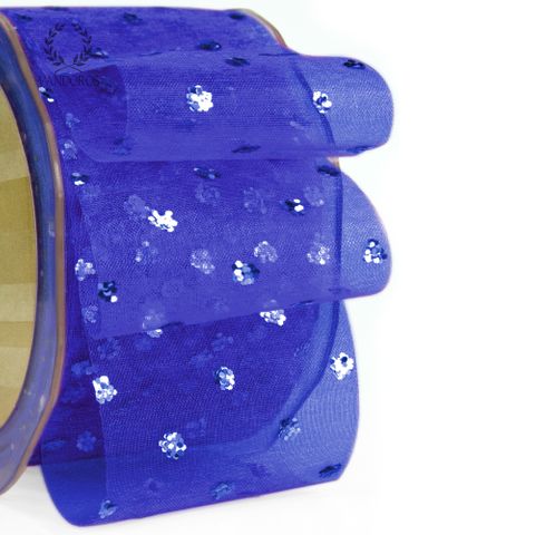 GLITTER ORGANZA ROYAL BLUE