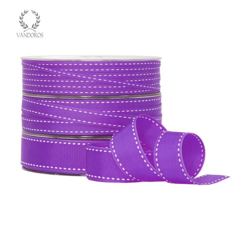 GROSGRAIN STITCH PURPLE/WHITE