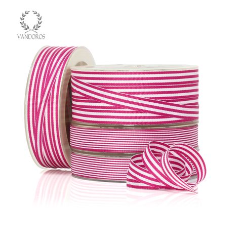 CANDY GROSGRAIN FUCHSIA/WHITE