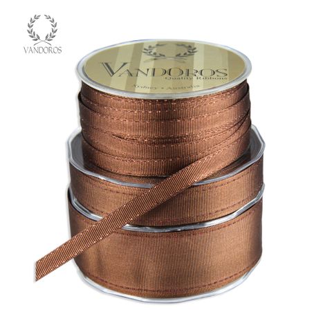 JOLLY GROSGRAIN METALLIC STITCH BROWN/COPPER