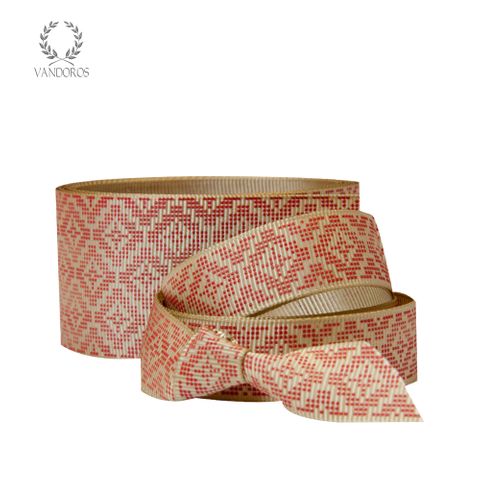 KASBAH GROSGRAIN TAUPE/RED