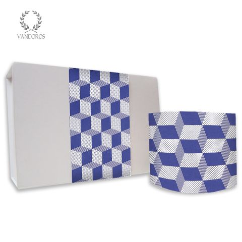 SKINNY WRAP CUBIC AEGEAN BLUE/WHITE 80gsm