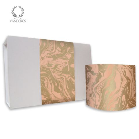 SKINNY WRAP MARBLED UNCOATED PEACH/GOLD 80gsm