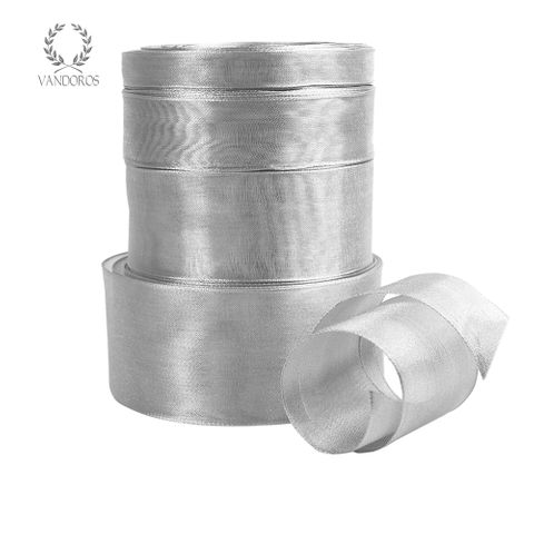 AM187-FFFF SILVER METALLIC RIBBON WIRE EDGE