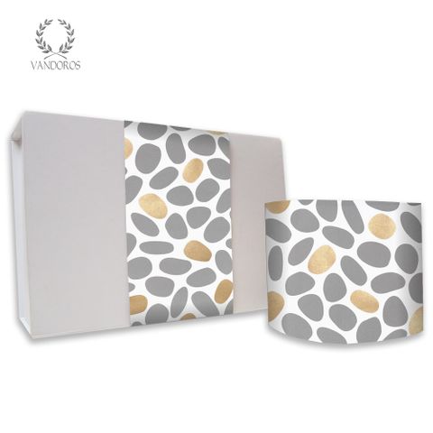 SKINNY WRAP PEBBLES GREY/GOLD UNCOATED 80gsm