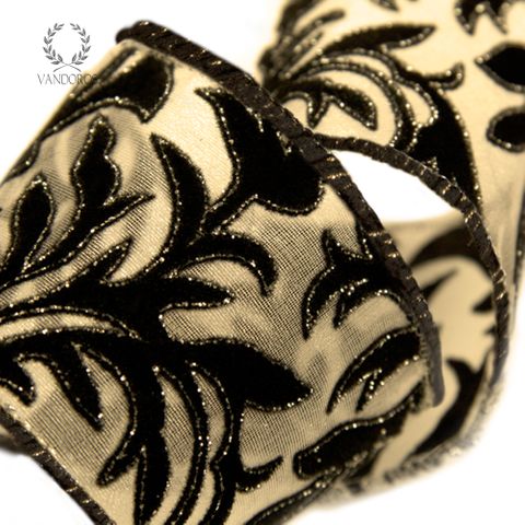 YZ241-C205 VELVET ACANTHUS BLACK/GOLD