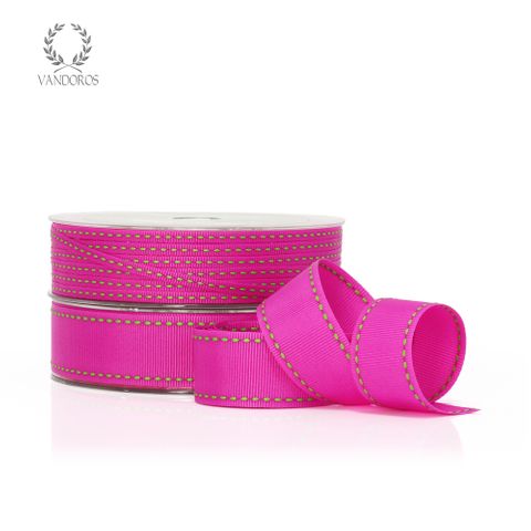 GROSGRAIN STITCH FUCHSIA/LIME