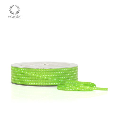 GROSGRAIN STITCH LIME/WHITE