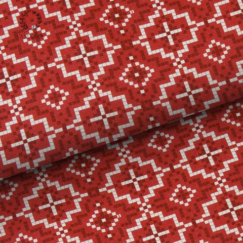KASBAH UNCOATED FESTIVE (RED/WHITE) 80gsm