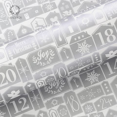 ADVENT CALENDAR UNCOATED SILVER/WHITE 80gsm