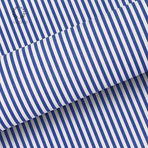 CANDY STRIPE UNCOATED NAVY 80gsm
