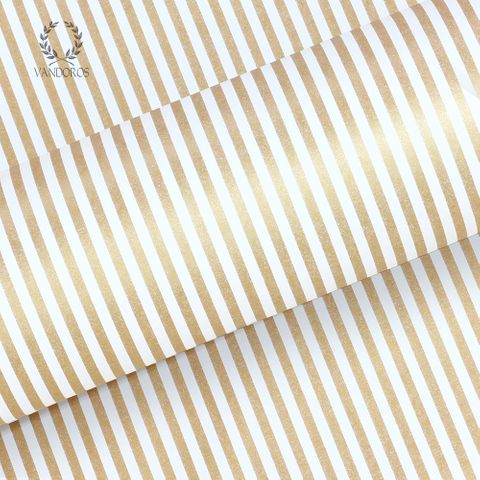 CANDY STRIPE UNCOATED  GOLD/WHITE 80gsm