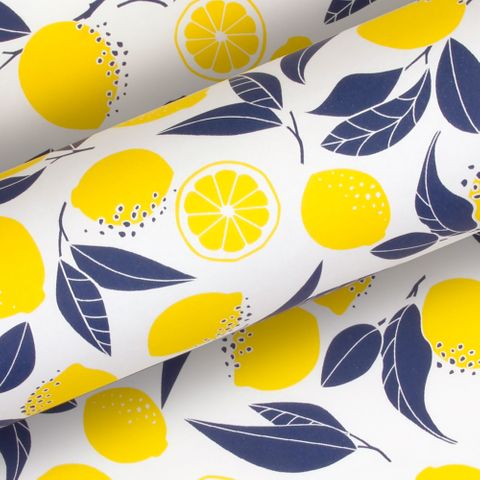 LIMONCELLO YELLOW/NAVY UNCOATED 80gsm