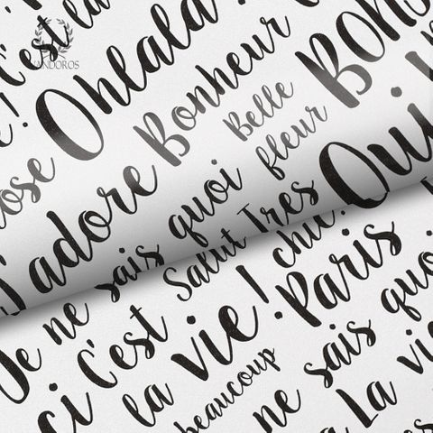 OH LA LA UNCOATED BLACK/WHITE 80gsm