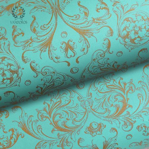 OPULENCE UNCOATED TURQUOISE/GOLD 80gsm