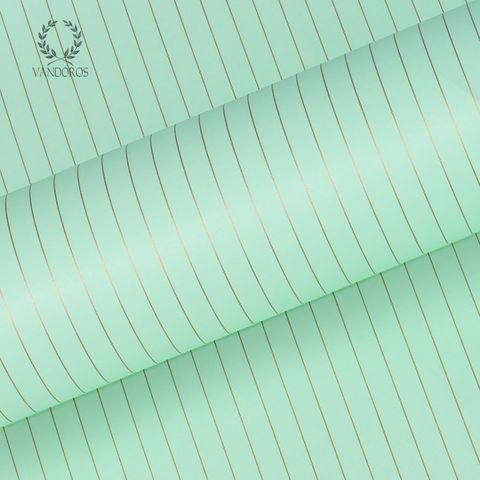 PINSTRIPE UNCOATED MINT/GOLD 80gsm