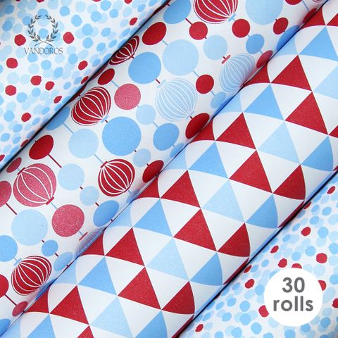 FESTIVE MOMENTS "CIRCUS" BLUE/RED UNCOATED COLLECTION 80gsm