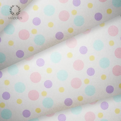 SORBET DOTS SATIN WRAP PRINT TISSUE PAPER 200 SHEETS 17gsm