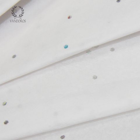WHITE DIAMOND GEMSTONES SATIN WRAP TISSUE PAPER 200 SHEETS 17gsm