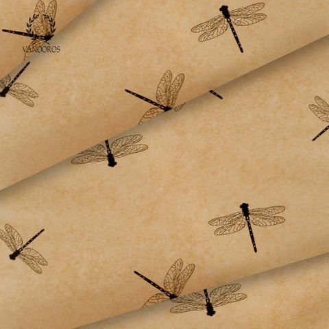 SATIN WRAP DRAGONFLIES PRINT TISSUE PAPER 200 SHEETS 17gsm