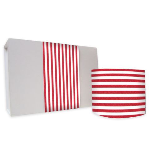 SKINNY WRAP CANDY STRIPE UNCOATED RED 80gsm