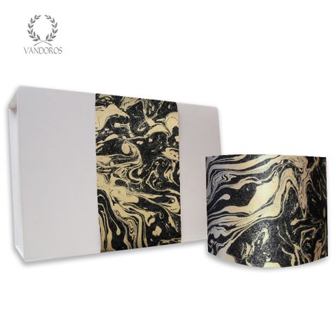 SKINNY WRAP MARBLED UNCOATED ONYX/GOLD 80gsm