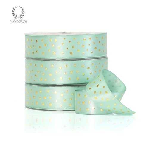 FOIL SATIN STARRY NIGHT MINT/GOLD