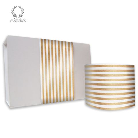 SKINNY WRAP CANDY STRIPE GOLD/WHITE 80gsm