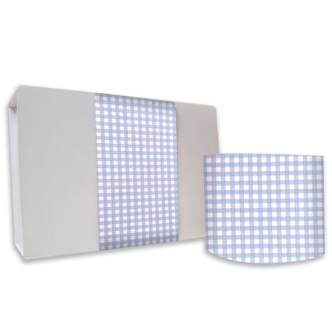 SKINNY WRAP UNCOATED GINGHAM FRENCH BLUE 80gsm