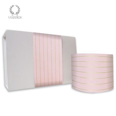 SKINNY WRAP PINSTRIPE UNCOATED CAMEO PINK/GOLD 80gsm
