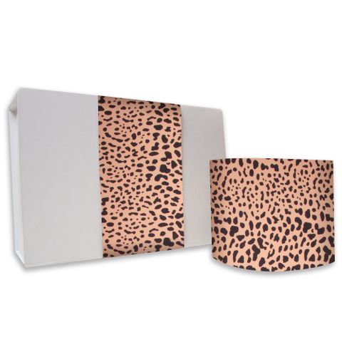 SKINNY WRAP UNCOATED LEOPARD SAND/CHARCOAL 80gsm