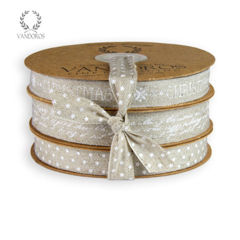 3-PACK HEMP RIBBONS NATURAL/WHITE