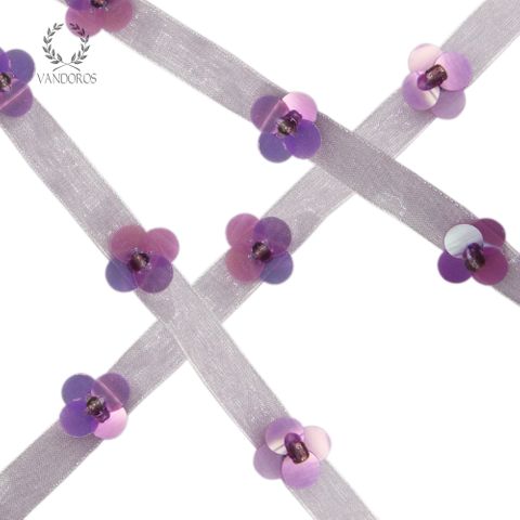 SEQUIN RIBBON LIGHT ORCHID